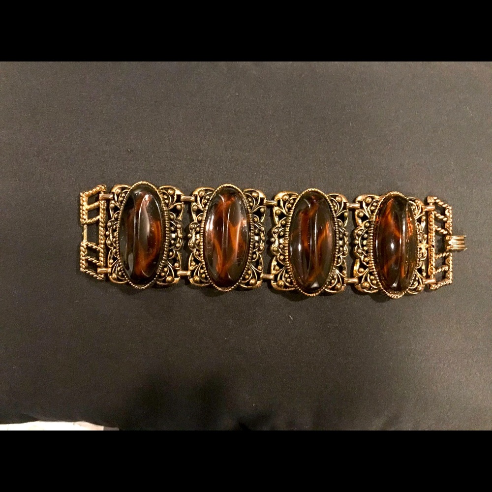 Thick bracelet with 4 stones